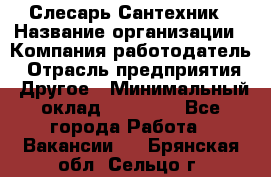 Слесарь-Сантехник › Название организации ­ Компания-работодатель › Отрасль предприятия ­ Другое › Минимальный оклад ­ 25 000 - Все города Работа » Вакансии   . Брянская обл.,Сельцо г.